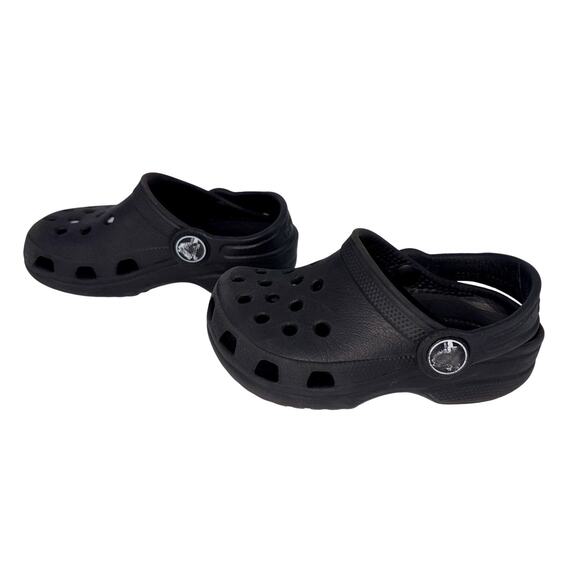 Crocs Classic Baby Toddler Clogs Black Size C 4/5 Comfort Slip On Water Friendly - Picture 4 of 9